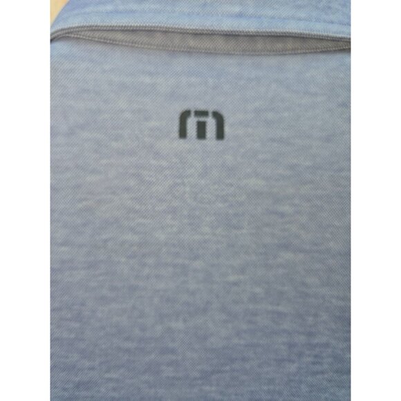 Travis Mathew Mens Polo Medium Purple Colorblock Pima Cotton Blend - Picture 8 of 9
